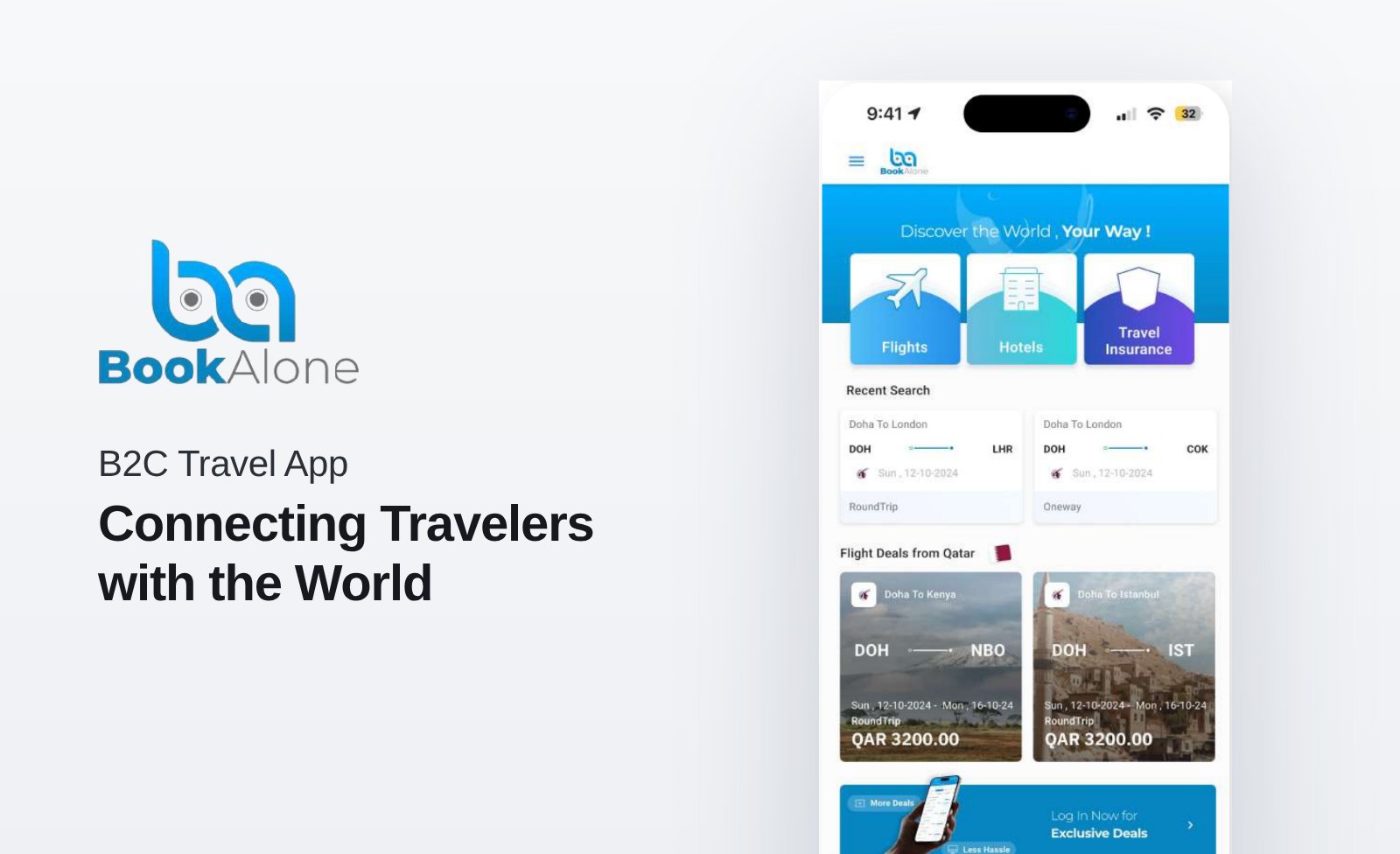 Book Alone travel app cover