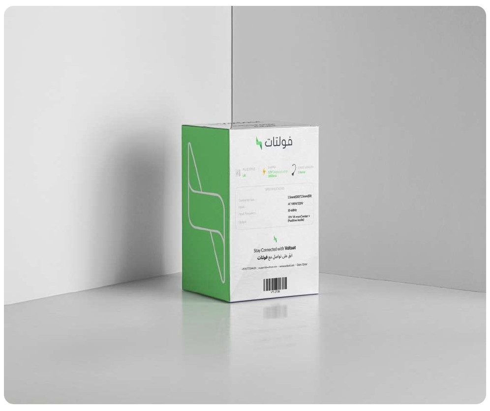 Voltaat box mockup, back